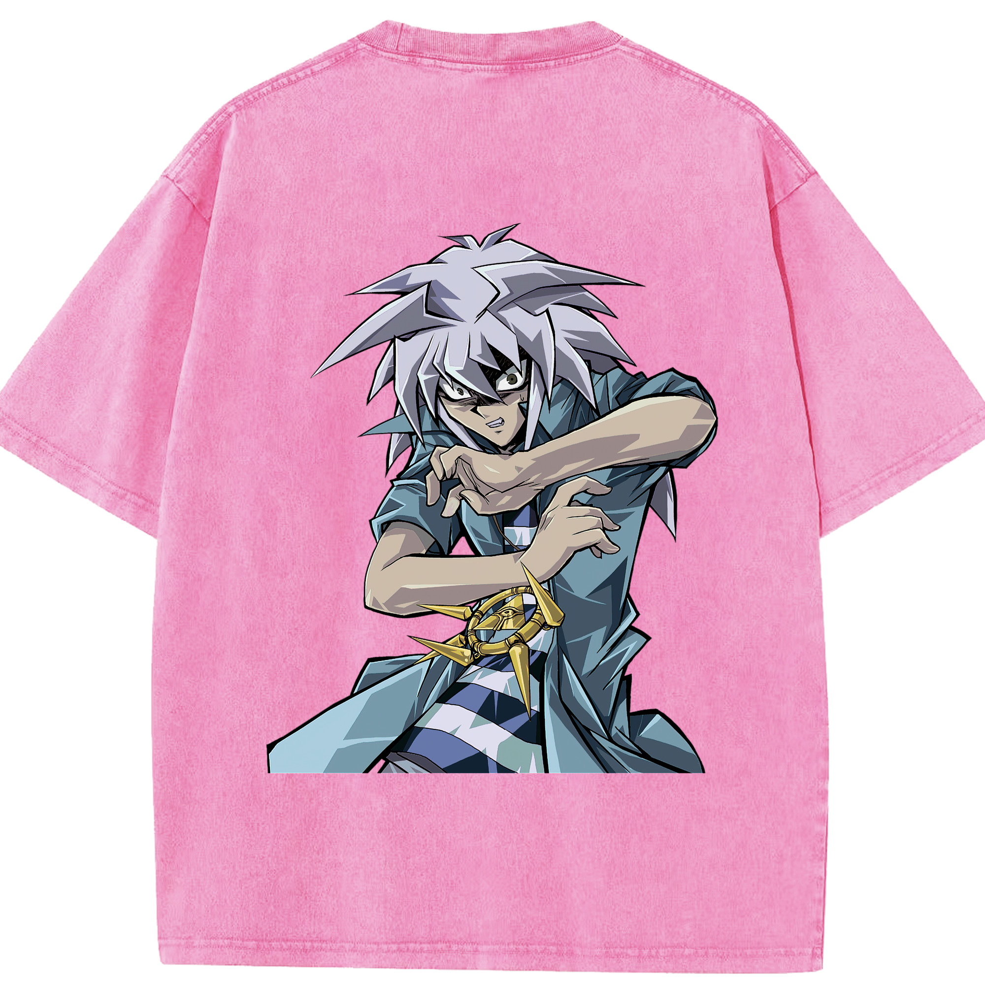 （画像用） 遊☆戯☆王 Yu-Gi-Oh! 綿100% ヴィンテージ風 半袖Tシャツ（背面プリント）